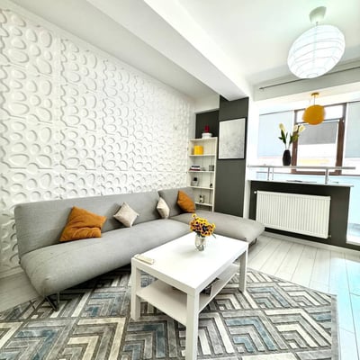 Miete einer Designer-1-Zimmer-Wohnung im Stadtteil Chiajna, Sektor 6, Bukarest, Rumänien